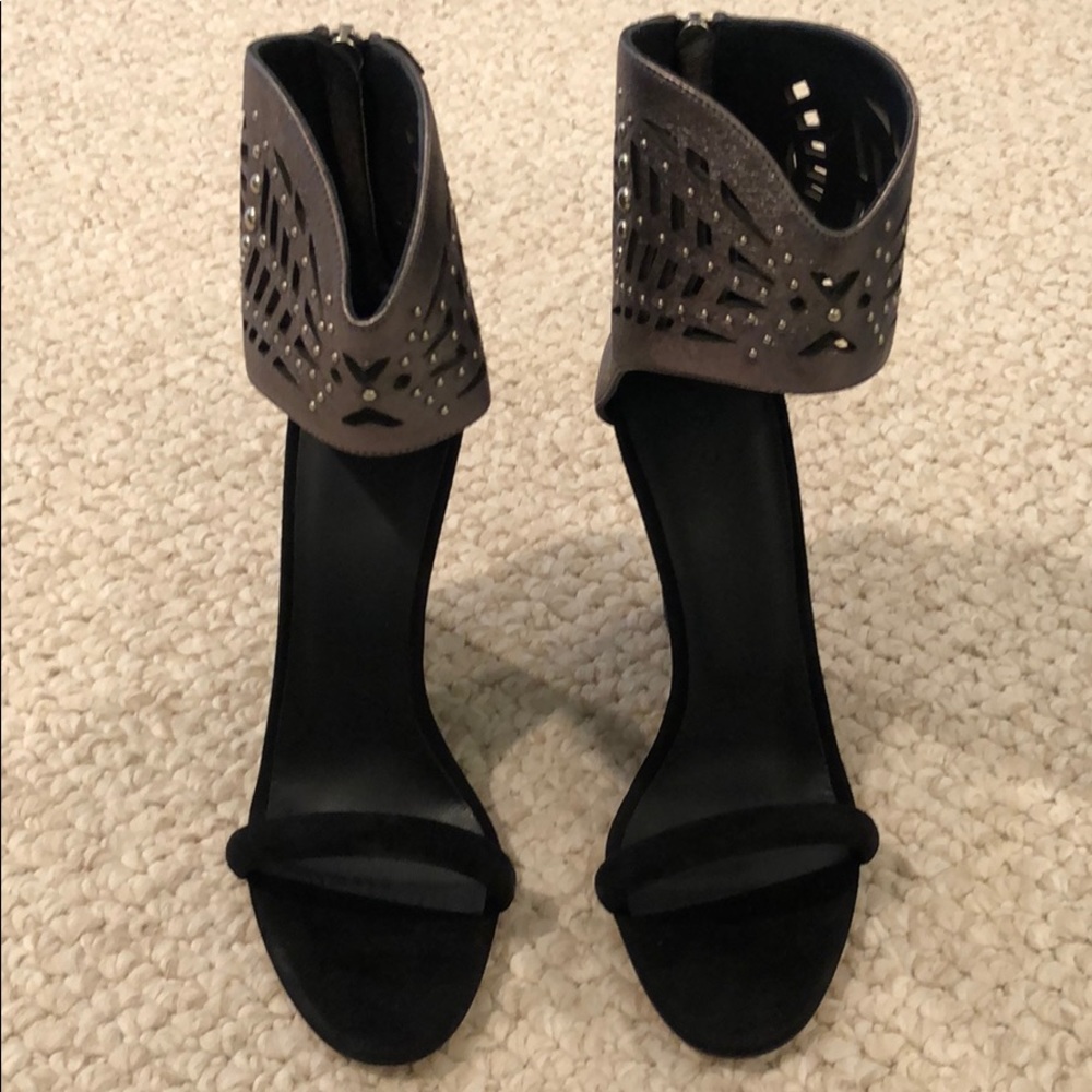Iro Women’s Black Suede Wedges 38 Made in Italy - Picture 3 of 5